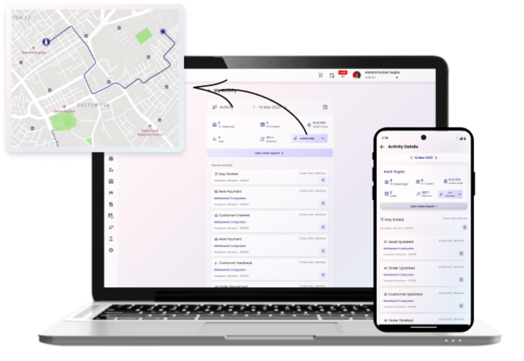 field sales force management software dashboard